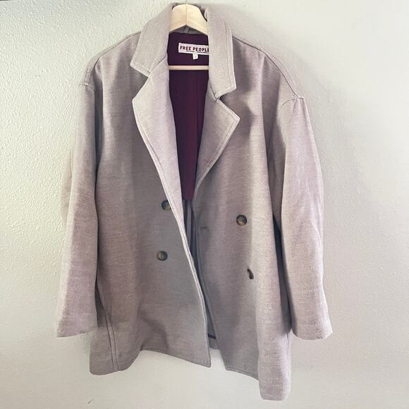 Free People Hannah Slouchy Blazer Jacket camel Oversized - Picture 2 of 13